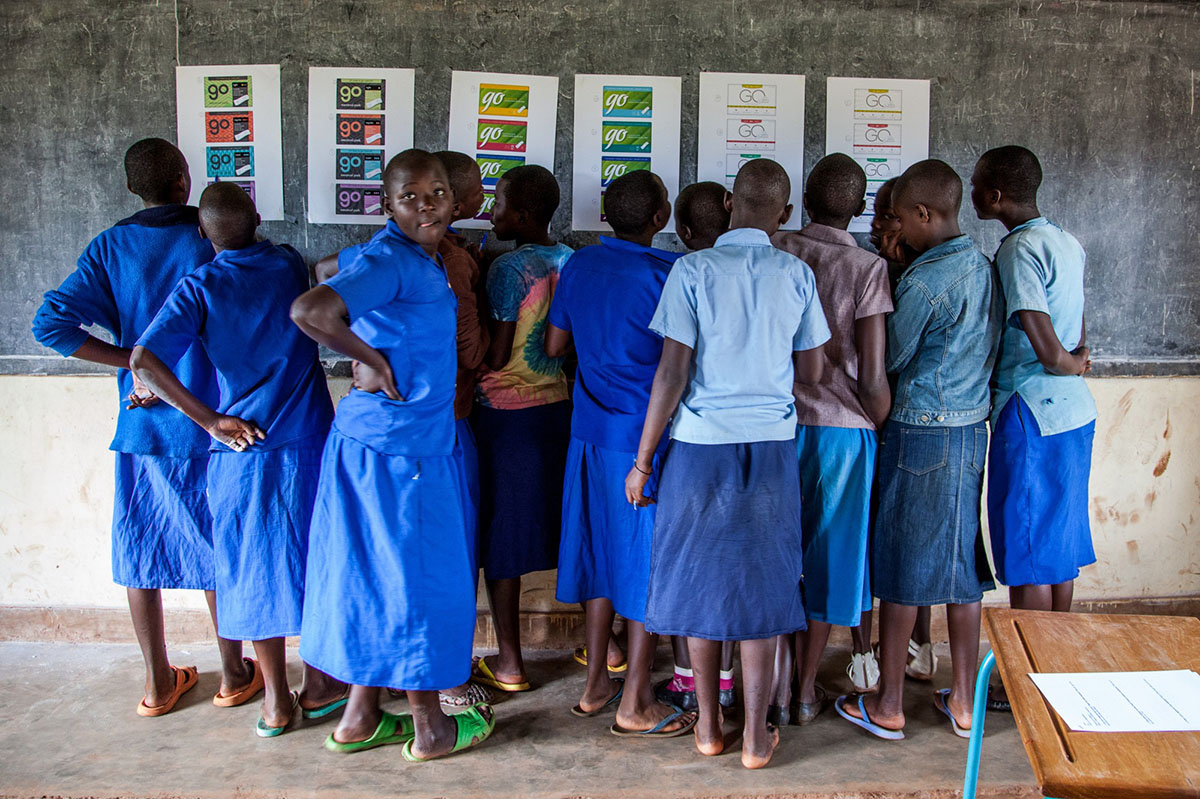 Focus Testing Branding Graphics with Schoolgirls in Rwanda