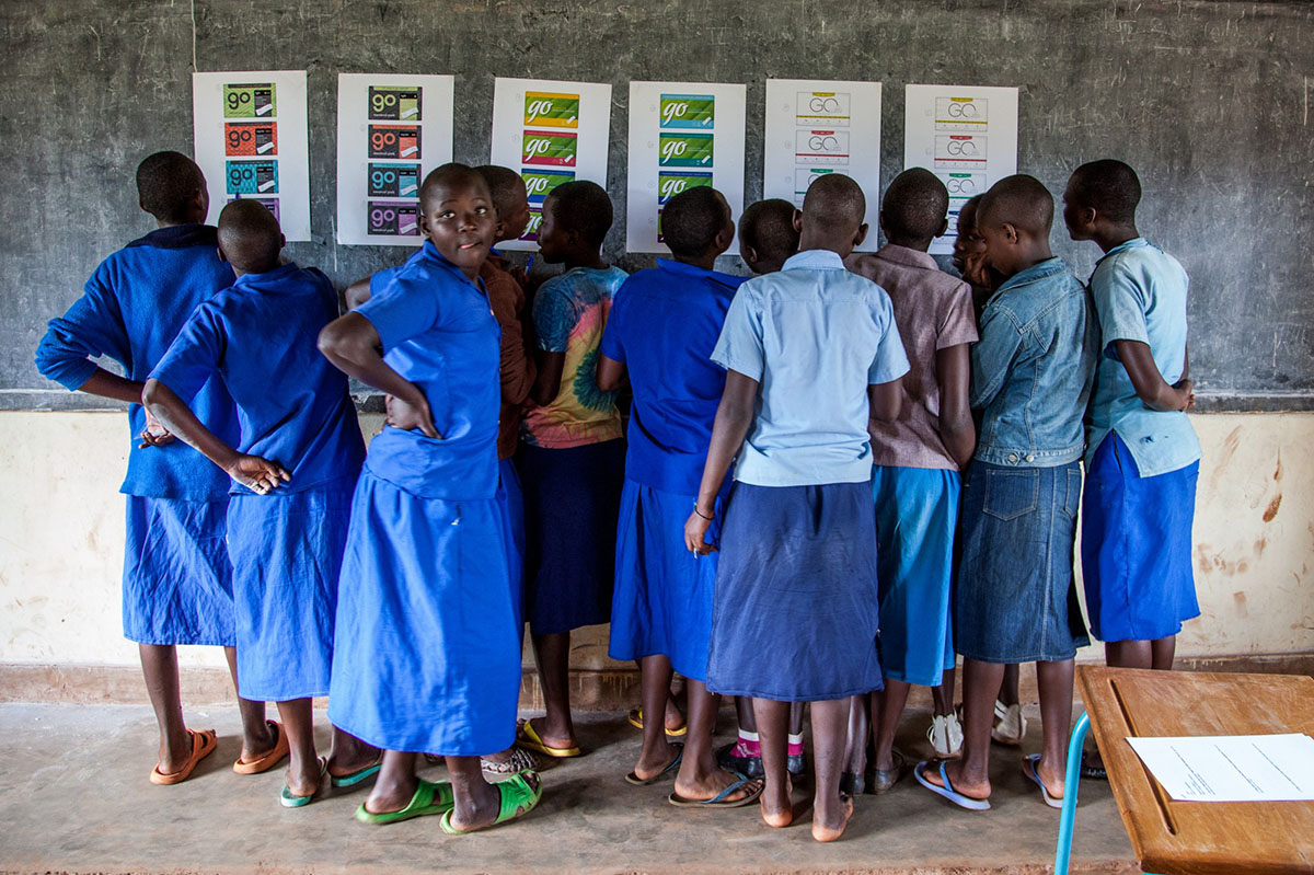 Focus Testing Go! Pads with Rwandan Girls