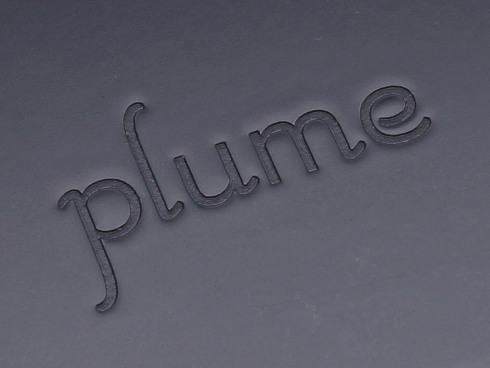 Plume Logo Etched into Lacquered Box