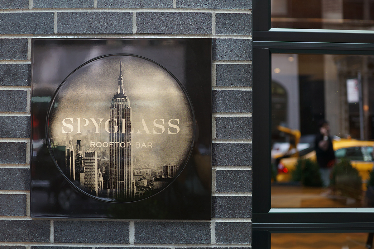 Spyglass Brass Sign